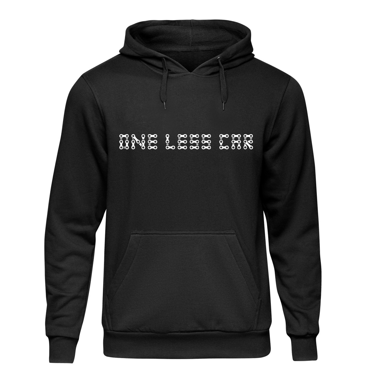 One Less Car Schriftzug Hoodie M