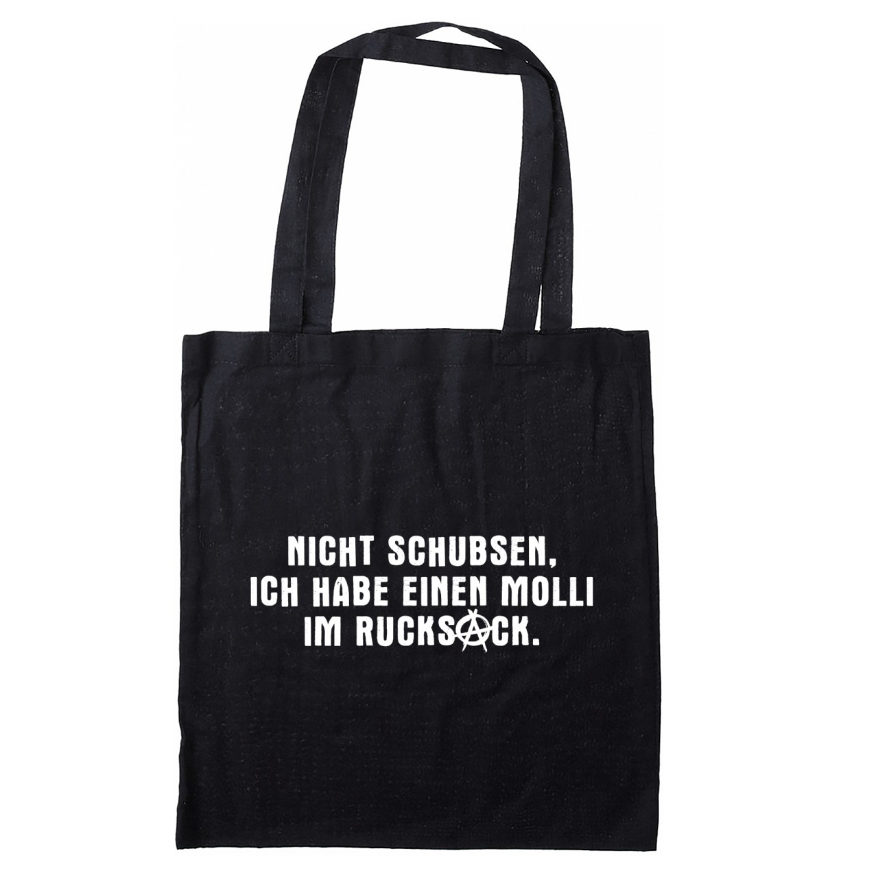 Nicht schubsen Stofftasche