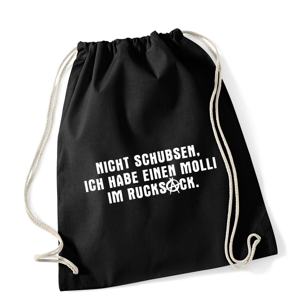 Nicht schubsen Turnbeutel