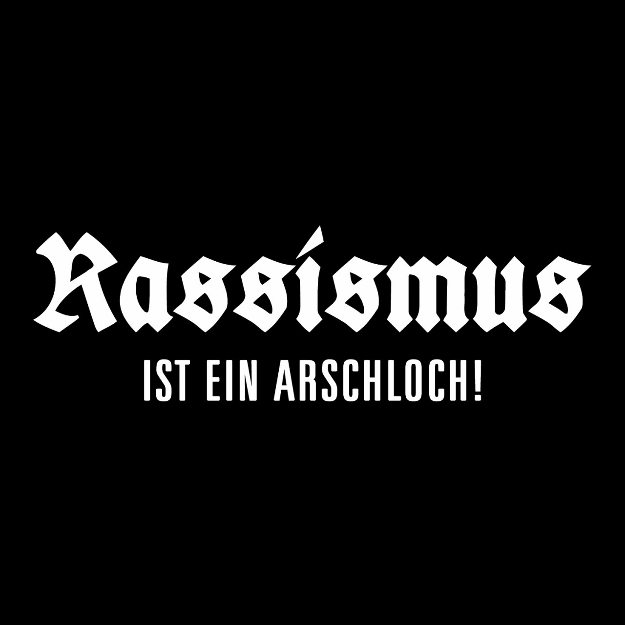 Rassismus ist ein Arschloch Motiv (klein)