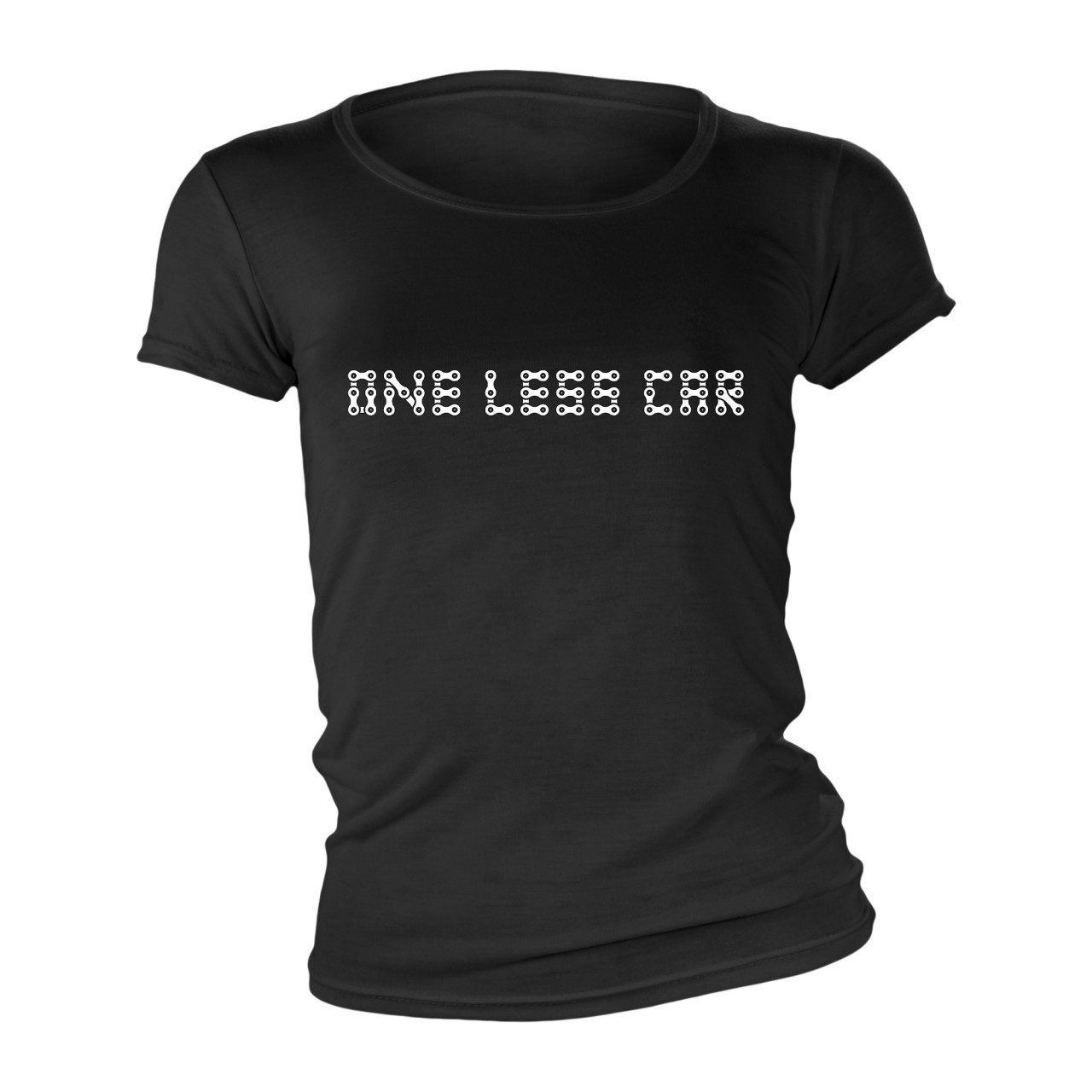 One Less Car Schriftzug Ladies Shirt L