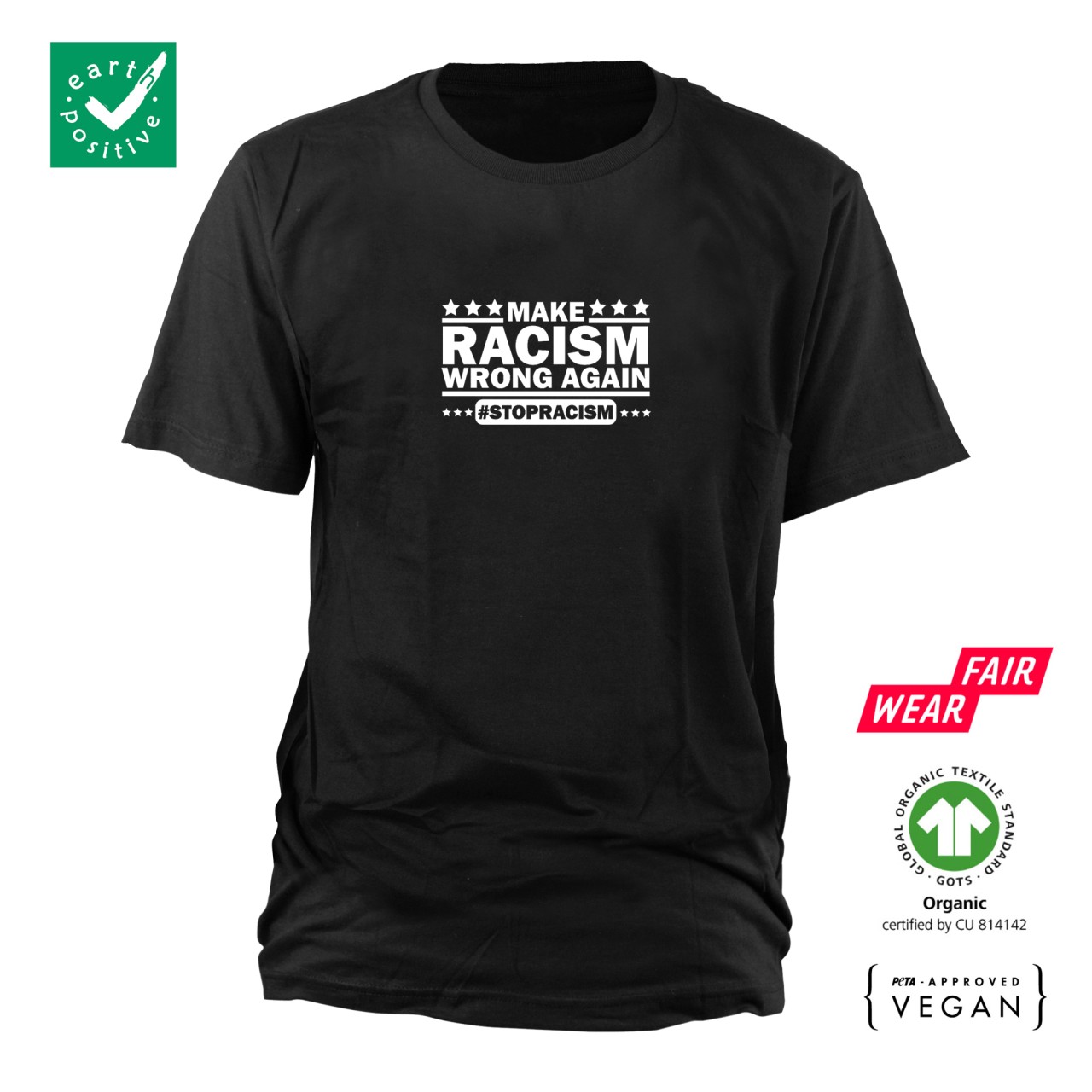 Make Racism Wrong again Bio T-Shirt Gr. S