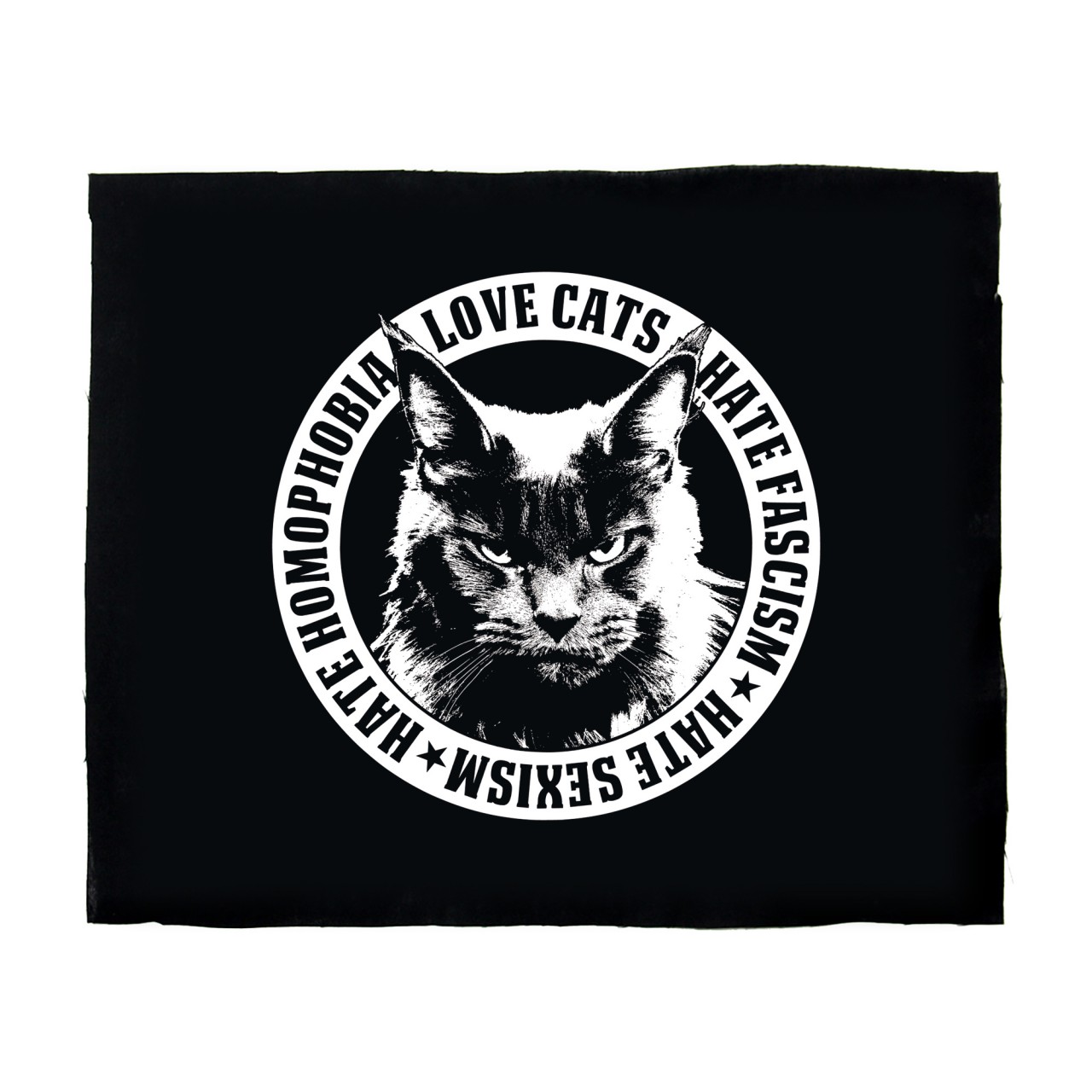 Love Cats - Hate Fascism Backpatch